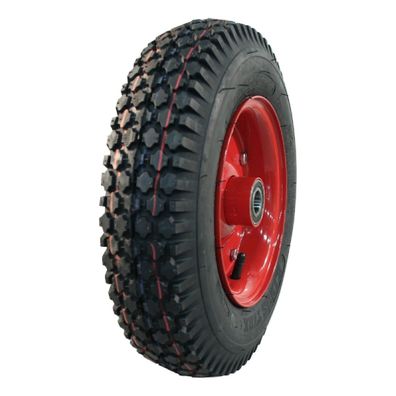 Komplettrad 4.80/4.00-8 KINGS TIRE V-6602 6PR Stahlfelge Rot