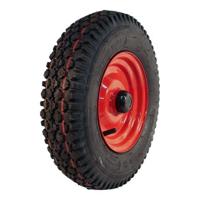 Komplettrad 4.80/4.00-8 KINGS TIRE V-6602 6PR Stahlfelge Rot