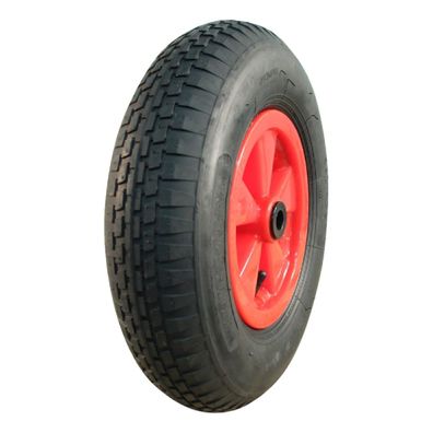 Komplettrad 4.80/4.00-8 KINGS TIRE V-6635 4PR Rollenlager Rot