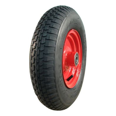 Komplettrad 4.80/4.00-8 KINGS TIRE V-6635 4PR Stahlfelge Rot