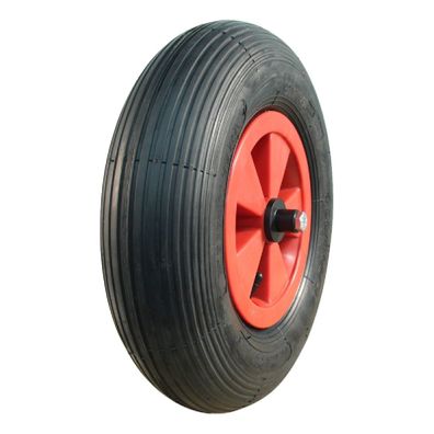 Komplettrad 4.80/4.00-8 NaRubb S-2301 4PR Kunststoff rot