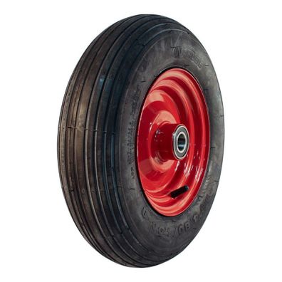 Komplettrad 4.80/4.00-8 NaRubb S-2301 4PR Stahlfelge Rot TT