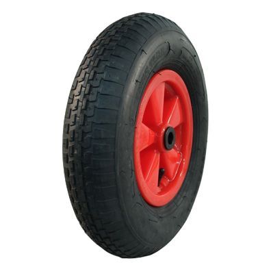 Komplettrad 4.80/4.00-8 V-6635 KINGS TIRE 4PR Gleitlager Rot