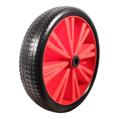 PU Reifen + Rad 4.00x8 Block Novio 100kg Rollenlager Ø20 Rot