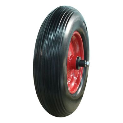 PU Reifen 4.00x8 Rillen + Rad 2.50Ax8 Ø20 Novio Serie 53