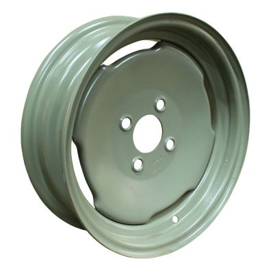 Stahlfelge 4Jx13H ET0 60/100/4 grau grün 600 kg 40 km/h