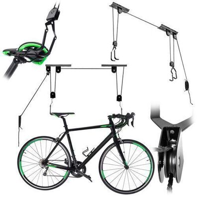 KADAX Fahrrad-Deckenhalterung, Stahl, schwarz