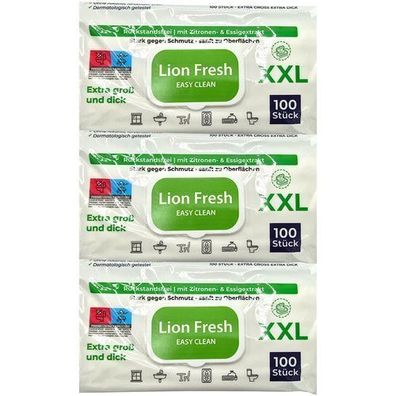 Lion Fresh Easy Clean Weisse Seife Reinigungstücher Allzwecktücher Tücher