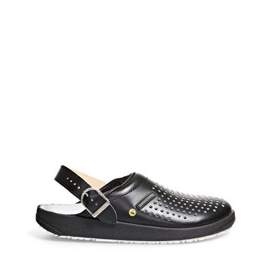 Abeba Berufsschuhe Berufs-Clog – Leder, Esd, Rubber-Sohle, Src Rutschhemmung