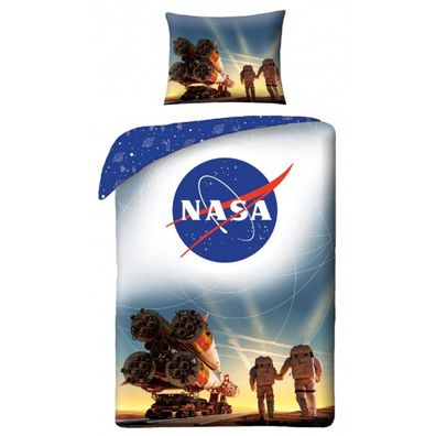 NASA Bettwäsche Set aus Baumwolle Bettdeckenbezug 140 × 200 cm mit 70 × 90 cm