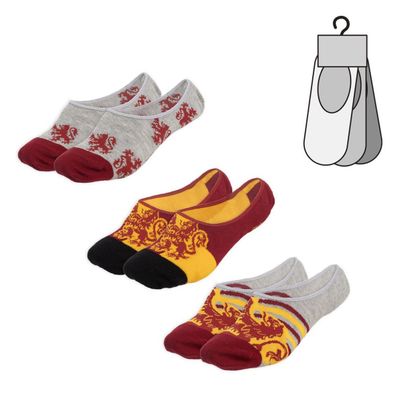 Harry Potter Adult Socken Socks Set 3 Stück mit Baumwollanteil