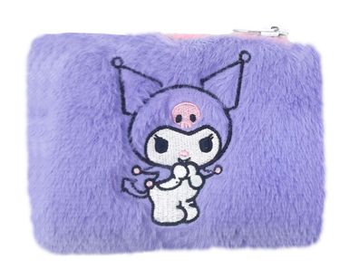 Hello Kitty Kuromi Plüsch Geldbörse mit Karabiner Reißverschluss