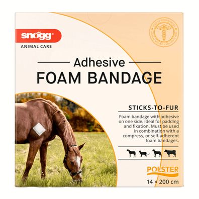 Snögg Animal Care Foam Bandage, 14 x 200 cm - elastischer Schaumverband für Tiere