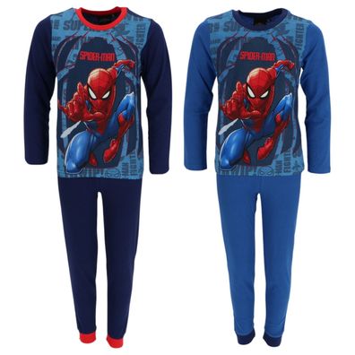 Spiderman Kinder Pyjama Schlafanzug Langarm Zweiteiler aus Baumwolle