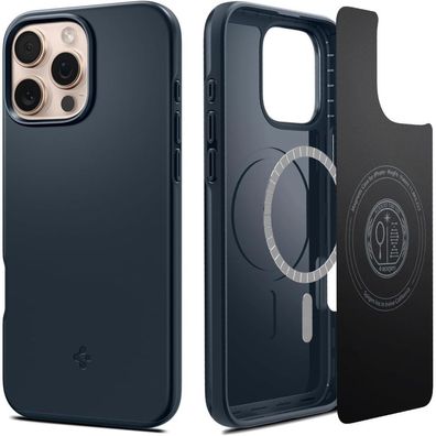 Spigen Thin Fit magnetisch Hülle Kompatibel mit iPhone 16 Pro Dunkelgrau