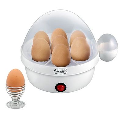 Adler AD 4459 Eierkocher für 7 Eier inkl. Messbecher & Einstichnadel - Weiß