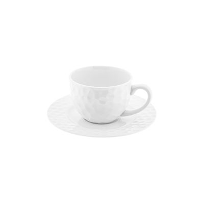 12-teiliges Mokkatassen-Set mit strukturiertem Design - 100 ml, aus Porzellan