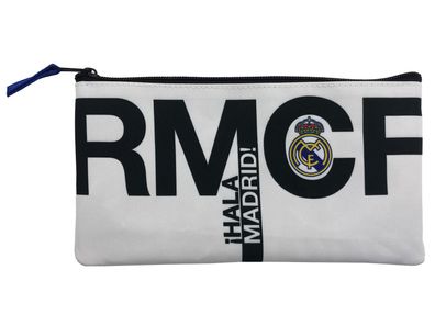 Real Madrid Federmäppchen 22,5 × 12 × 1 cm flaches Mäppchen mit Reißverschluss