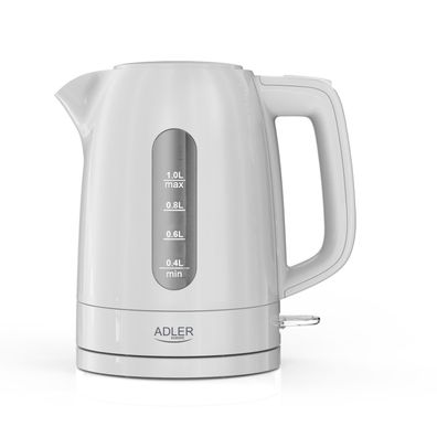 Adler AD 1380 Wasserkocher mit STRIX-Sicherheitssystem - 1 L, 2200 W, Weiß