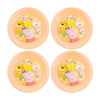 Peppa Pig Kinder Teller Set 4 teilig geeignet für Mikrowelle und Spülmaschine ab