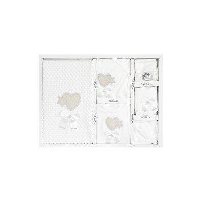 Herz Baby Erstausstattungspaket 10-teilig aus 100% Baumwolle - Neugeborenen Set