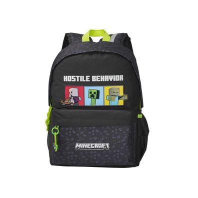 Minecraft Kinderrucksack Rucksack mit Fronttasche und Seitennetzen