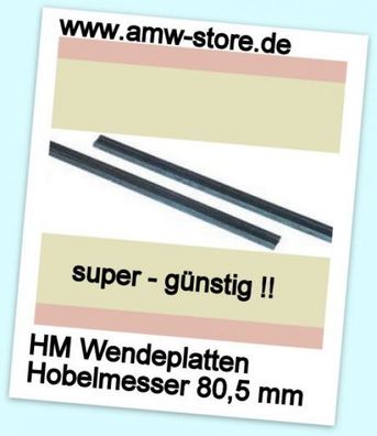 HM Wendemesser Hobelmesser 80,5mm Elektrohobel Elu, DeWalt Mff80 MFF81 Black & Decker