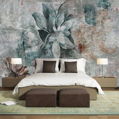 Vlies Fototapete Blumen Vintage Wandtapete Schlafzimmer Floral Wandbild 6599