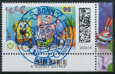 BRD BUND 2026 Nr 3958 ESST zentrisch gestempelt ECKE-URE XA9703E