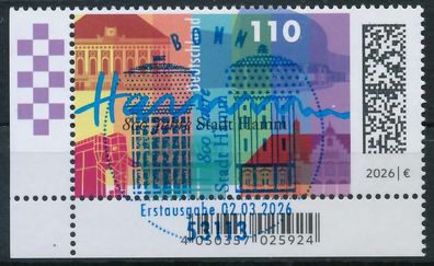 BRD BUND 2026 Nr 3954 ESST zentrisch gestempelt ECKE-ULI XA97042