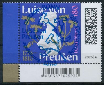 BRD BUND 2026 Nr 3955 ESST zentrisch gestempelt ECKE-ULI XA9704A
