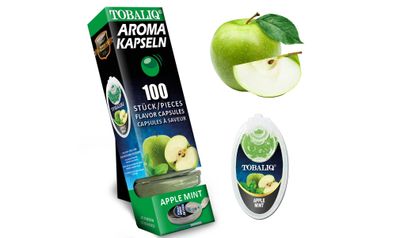 Tobaliq "Fresh Apple"Aromakapsel mit 100 Kugeln, 12er Display