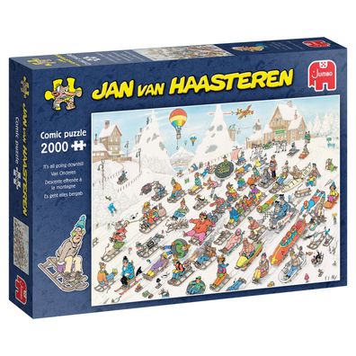 Jan van Haasteren - Es geht nur bergab - 2000 Teile Puzzle