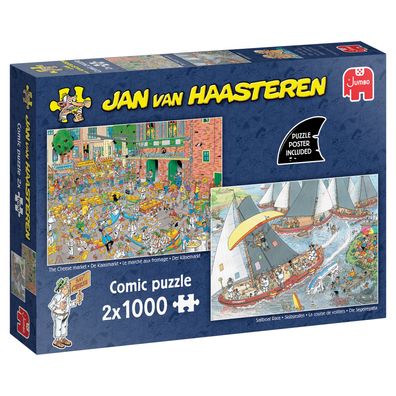 Jan van Haasteren - Der Käsemarkt & Die Segelregatta 2 x 1000 Teile
