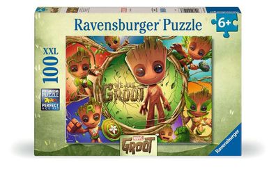 Ravensburger Kinderpuzzle – Marvel Wir sind Groot!,100 Teile XXL