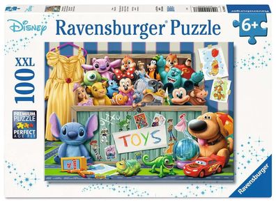Ravensburger Kinderpuzzle – Disney Spielzeugsammlung,100 Teile XXL
