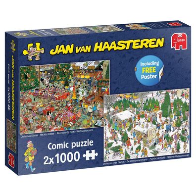 Jan van Haasteren Weihnachtsgeschenke 2x1000 Teile Puzzle