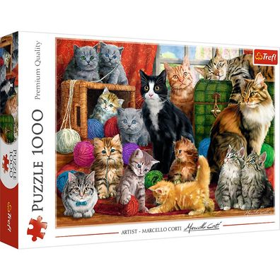 Trefl, Katzenbegegnung, 1000 Teile Puzzle