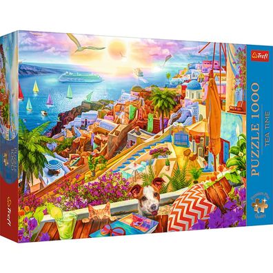 Trefl, Besuch in Santorini, 1000 Teile Premium Plus Puzzle