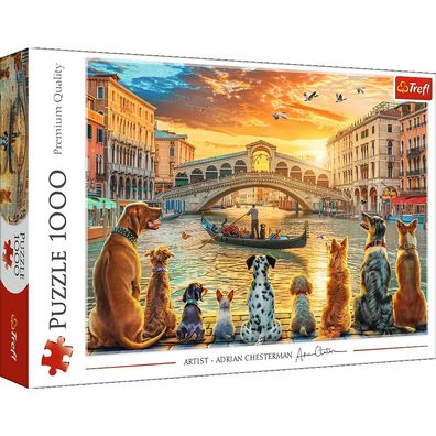 Trefl, Hunde in Venedig, 1000 Teile Puzzle