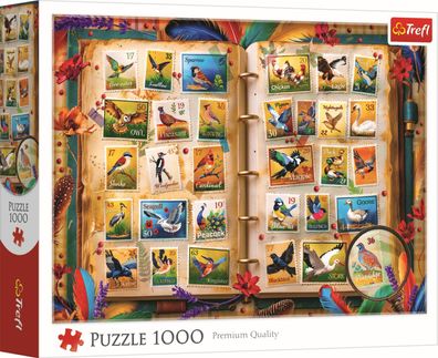 Trefl, Briefmarkensammlung Vögel, 1000 Teile Puzzle