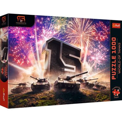 Trefl, 15 Jahre World of Tanks, 1000 Teile Premium Plus Puzzle