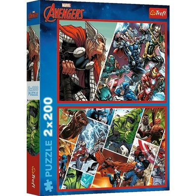 Trefl, Avengers, 2x 200 Teile Puzzle