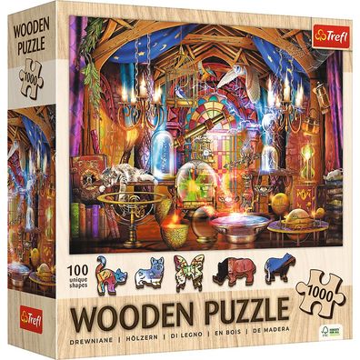 Trefl, Wood Craft, Zauberkammer, 1000 Teile Holzpuzzle
