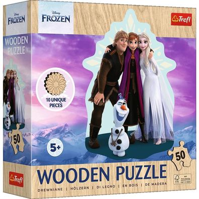 Trefl, Frozen, Lieblingscharaktere, 50 Teile Holzpuzzle