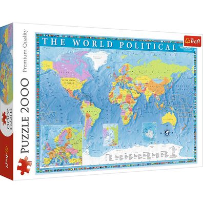 Trefl, Politische Weltkarte, 2000 Teile Puzzle