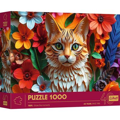 Trefl, 40 Jahre Trefl Jubiläum, Katze, 1000 Teile Puzzle