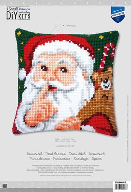 Vervaco PN-0008518 Kreuzstichkissen Weihnachtsmann
