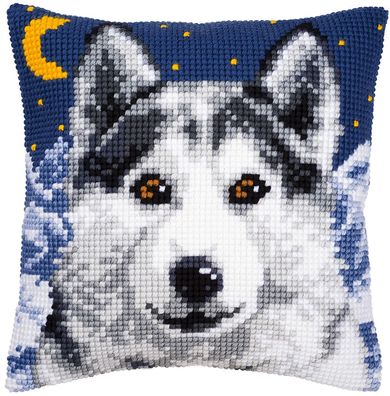 Vervaco PN-0008677 Stickkissen Motiv Husky
