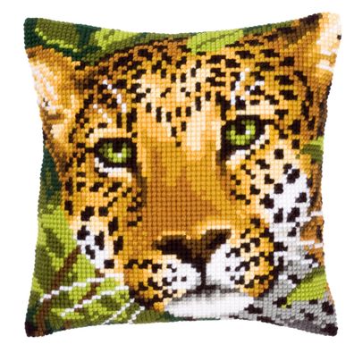 Vervaco PN-0144823 Kreuzstichkissen Leopard